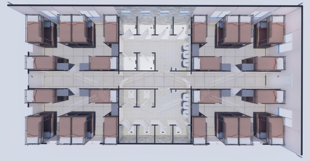 159m² Prefabricated Dormitory Building