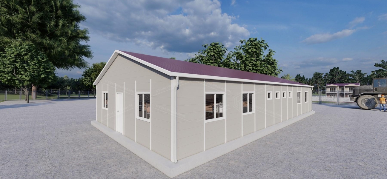 159m² Prefabrik Yatakhane Binası