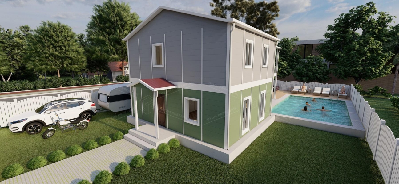 165m² Ahlat Two-Storey Prefabricated House