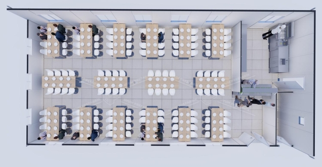 170m² Prefabricated Dining Hall Building