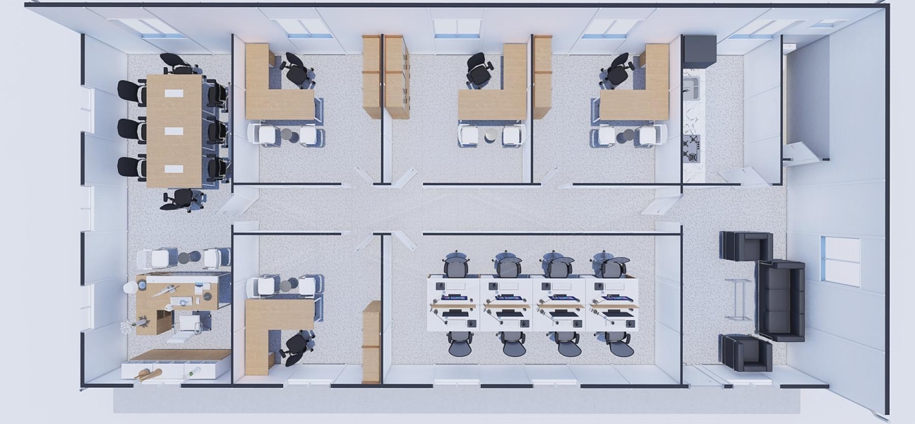 170m² Prefabrik Ofis Binası