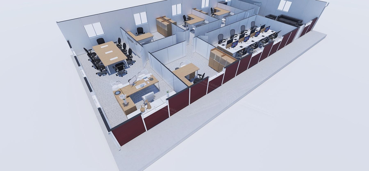 170m² Prefabrik Ofis Binası