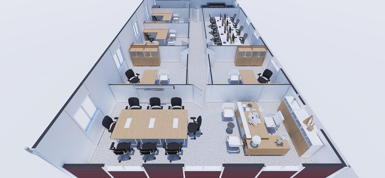 170m² Prefabrik Ofis Binası