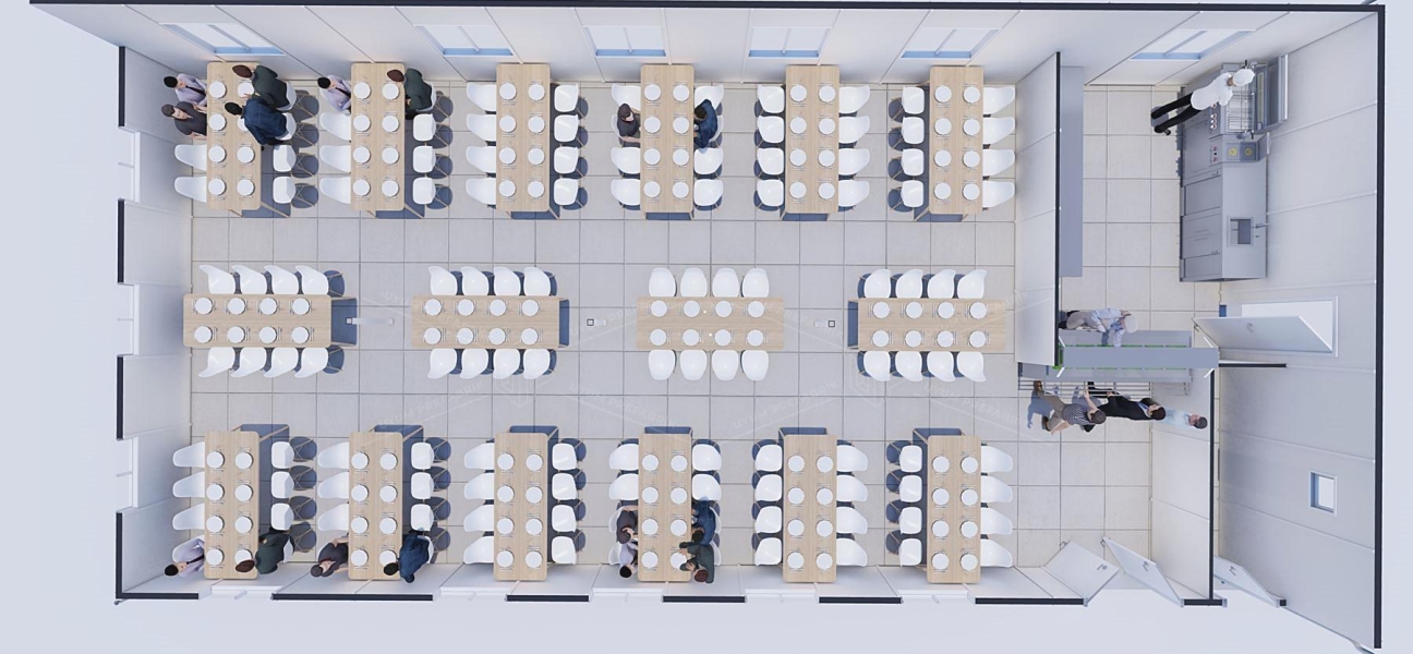 170m² Prefabrik Yemekhane Binası