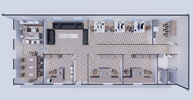 174m² Prefabricated Office Building