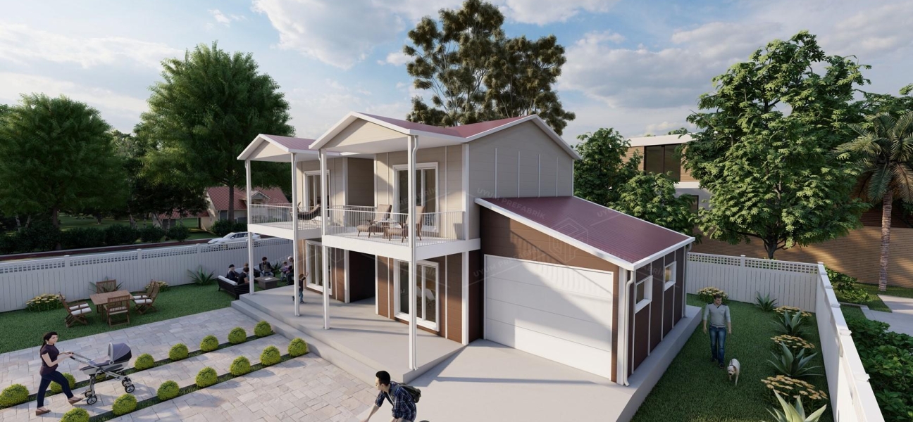 177m² Hünkar Two-Storey Prefabricated House