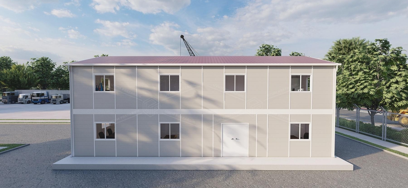 196m² Prefabricated Office Building