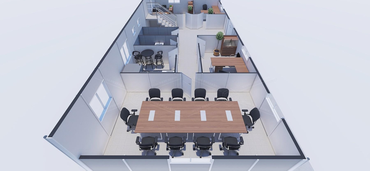 196m² Prefabrik Ofis Binası