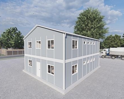 204 m² (102+102) Prefabrik Yatakhane Binası 