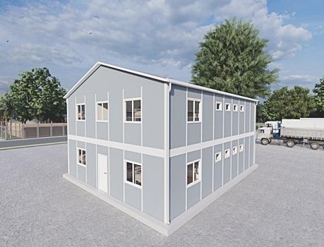 204 m² (102+102) Prefabrik Yatakhane Binası 