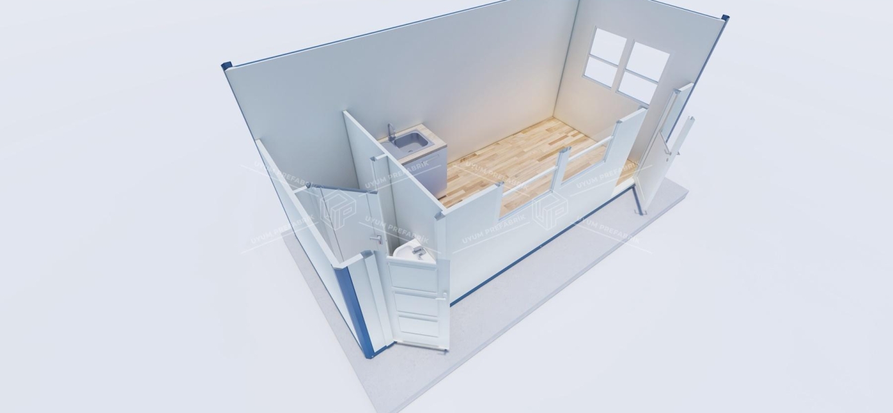 210 x 500 Sandviç Panel Kabin 