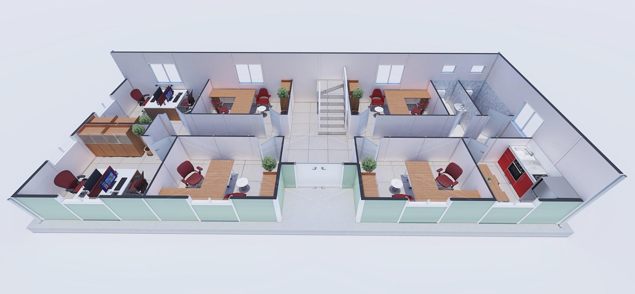 212m² Prefabricated Office Building