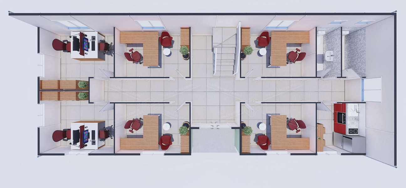 212m² Prefabricated Office Building