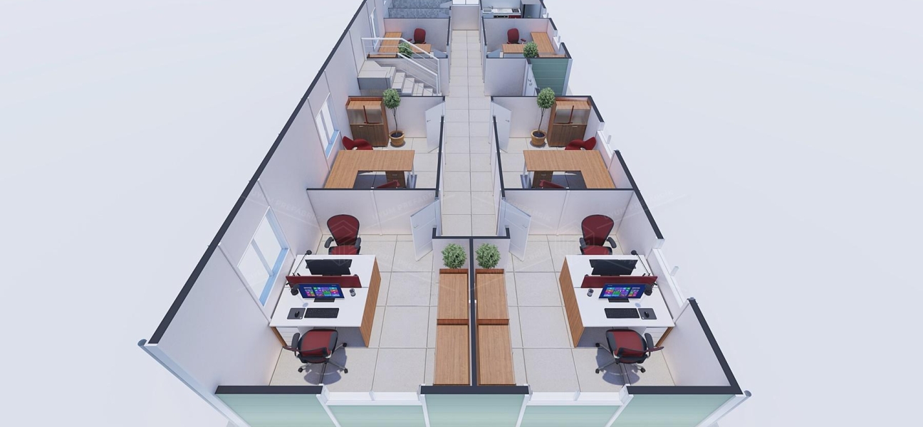 212m² Prefabrik Ofis Binası