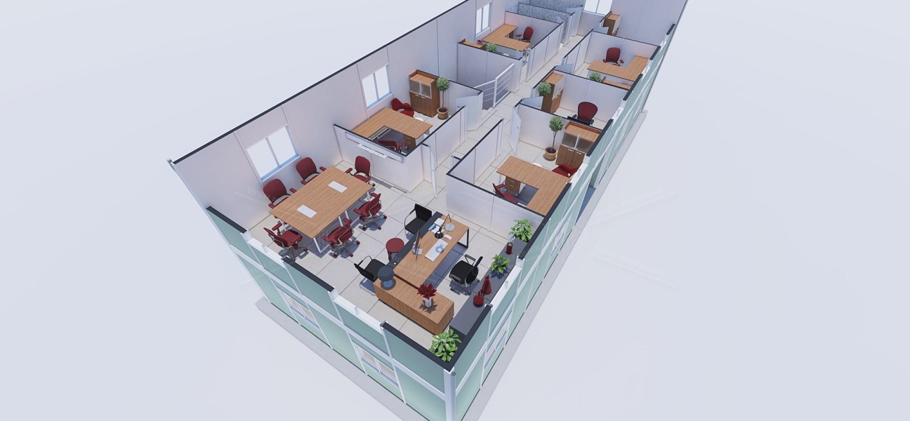 212m² Prefabrik Ofis Binası