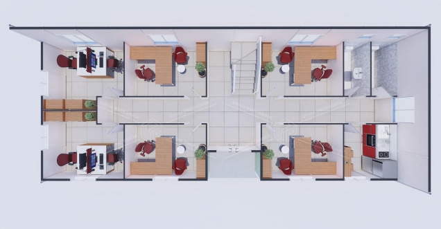 212m² Prefabrik Ofis Binası