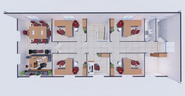 212m² Prefabrik Ofis Binası