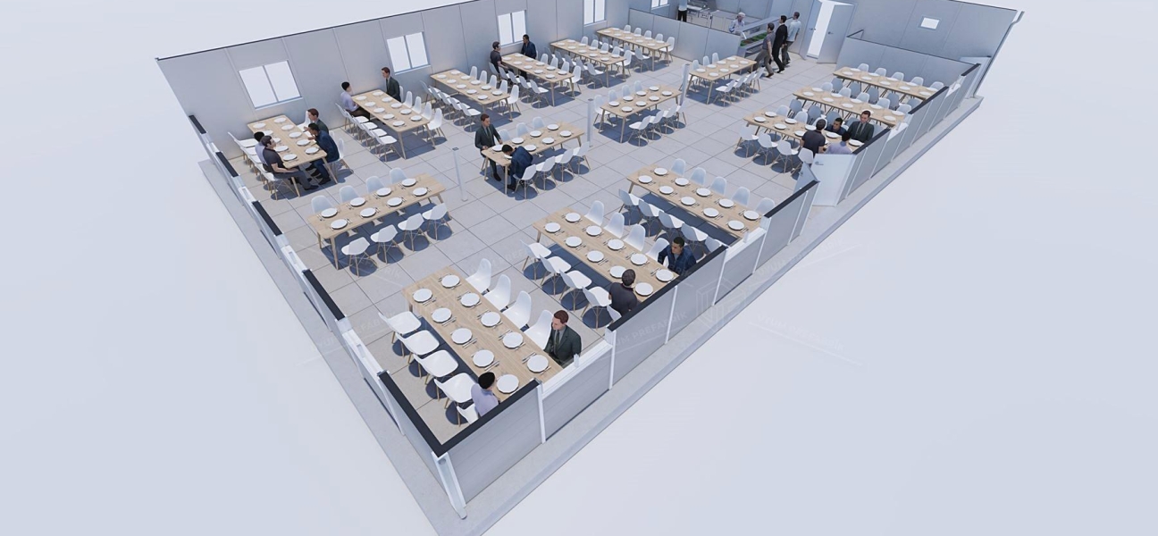 217m² Prefabricated Dining Hall Building