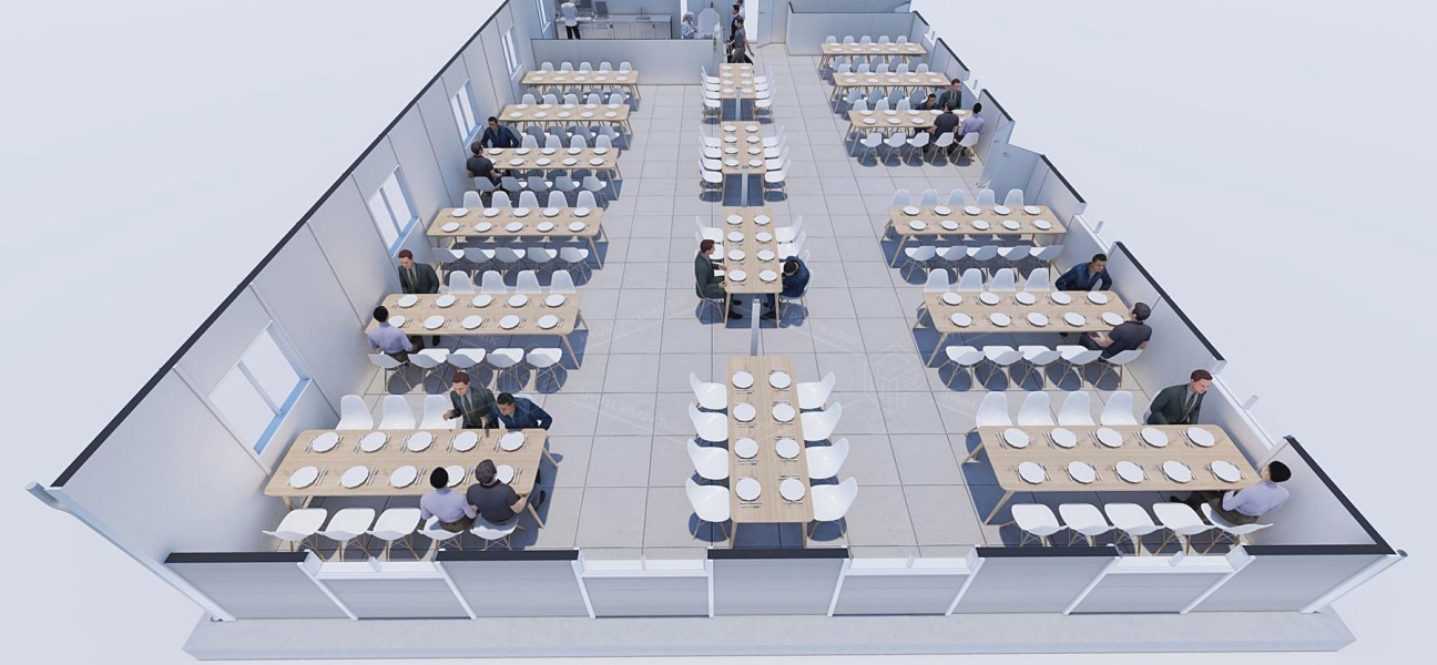 217m² Prefabricated Dining Hall Building