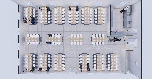 217m² Prefabricated Dining Hall Building