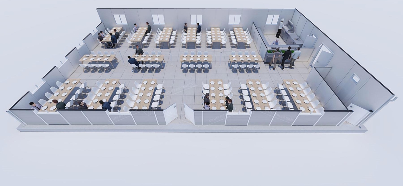 217m² Prefabrik Yemekhane Binası