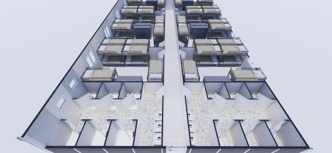 218m² Prefabricated Dormitory Building
