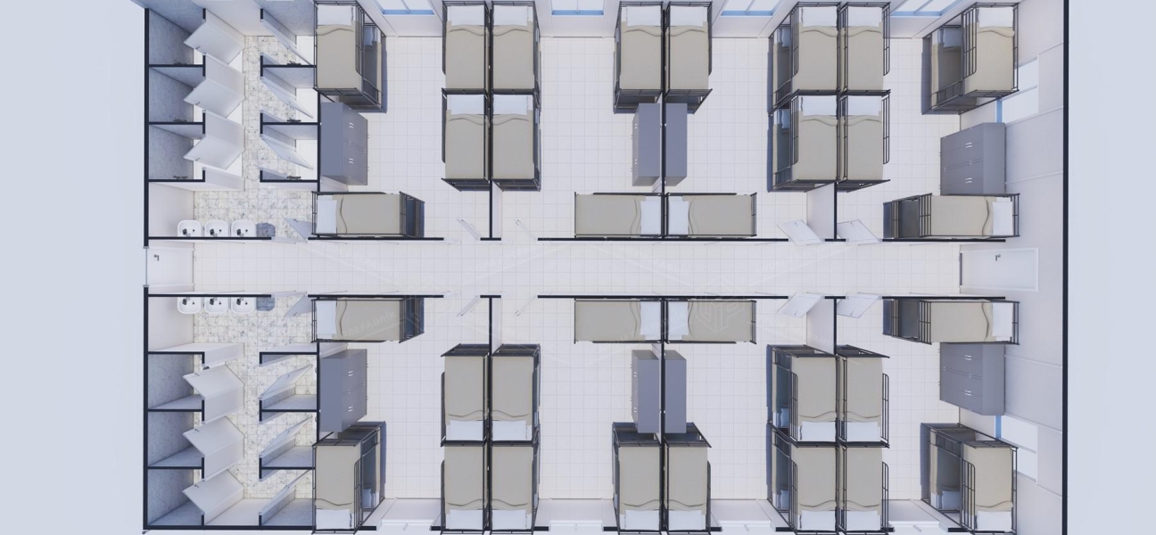 218m² Prefabricated Dormitory Building