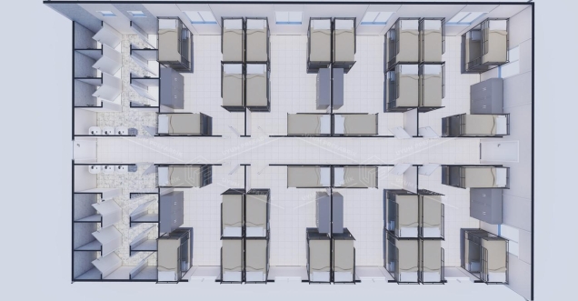 218m² Prefabricated Dormitory Building