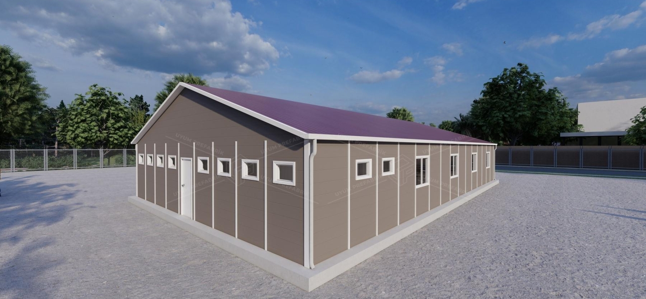 218m² Prefabrik Yatakhane Binası