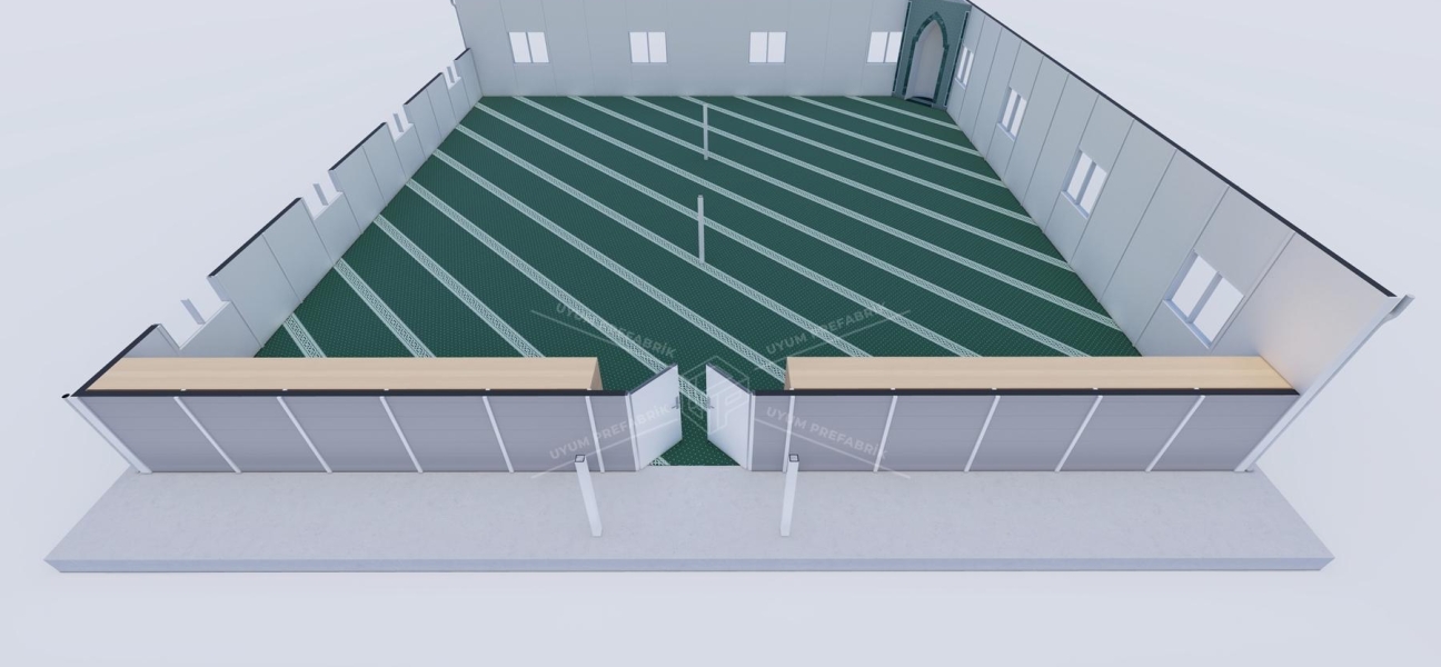 231m² Single-Storey Prefabricated Mosque Building