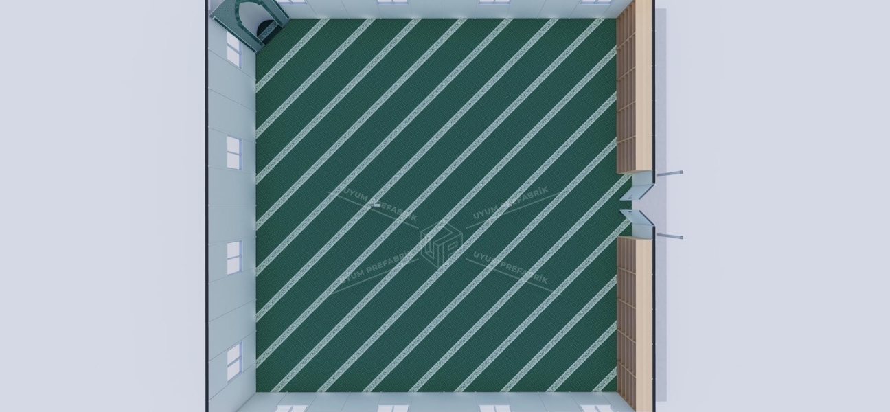 231m² Single-Storey Prefabricated Mosque Building