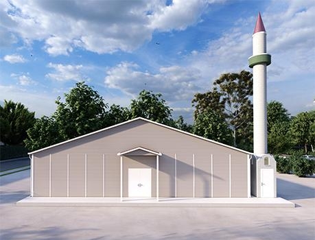 231m² Single-Storey Prefabricated Mosque Building
