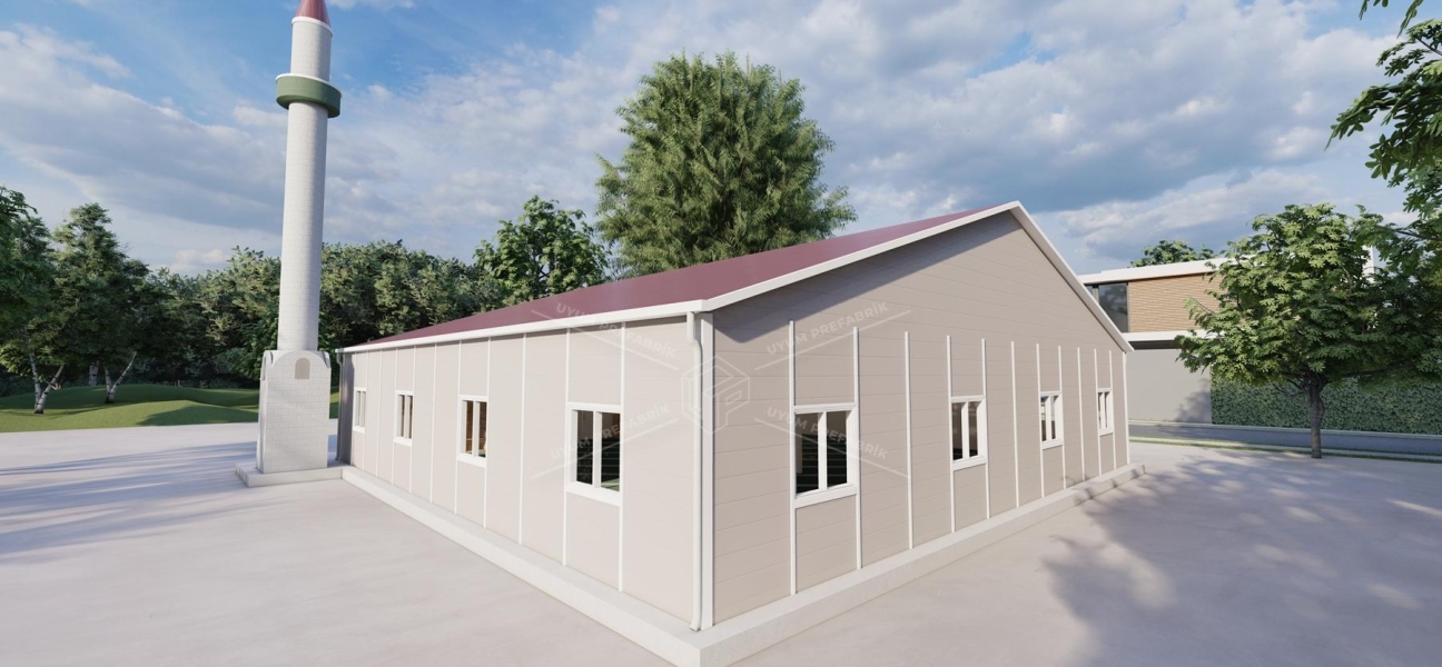 231m² Tek Katlı Prefabrik Mescit Binası 