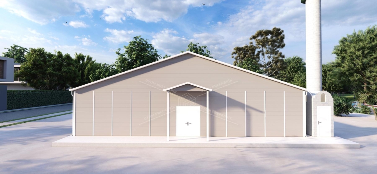 231m² Tek Katlı Prefabrik Mescit Binası 