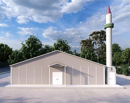 231m² Tek Katlı Prefabrik Mescit Binası 