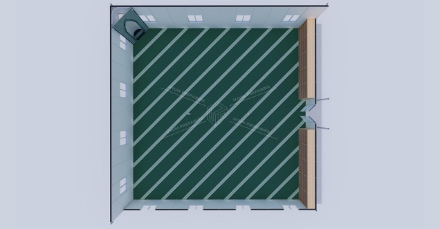 231m² Tek Katlı Prefabrik Mescit Binası 