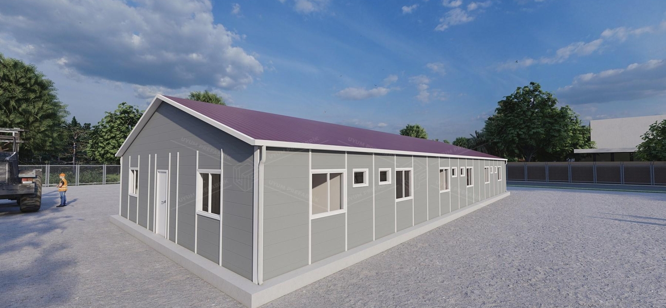 232m² Prefabrik Yatakhane Binası (Wc-Duş Ayrı)