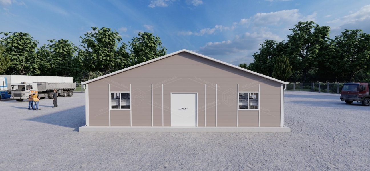 232m² Prefabrik Yatakhane Binası (Wc-Duş Ortak)