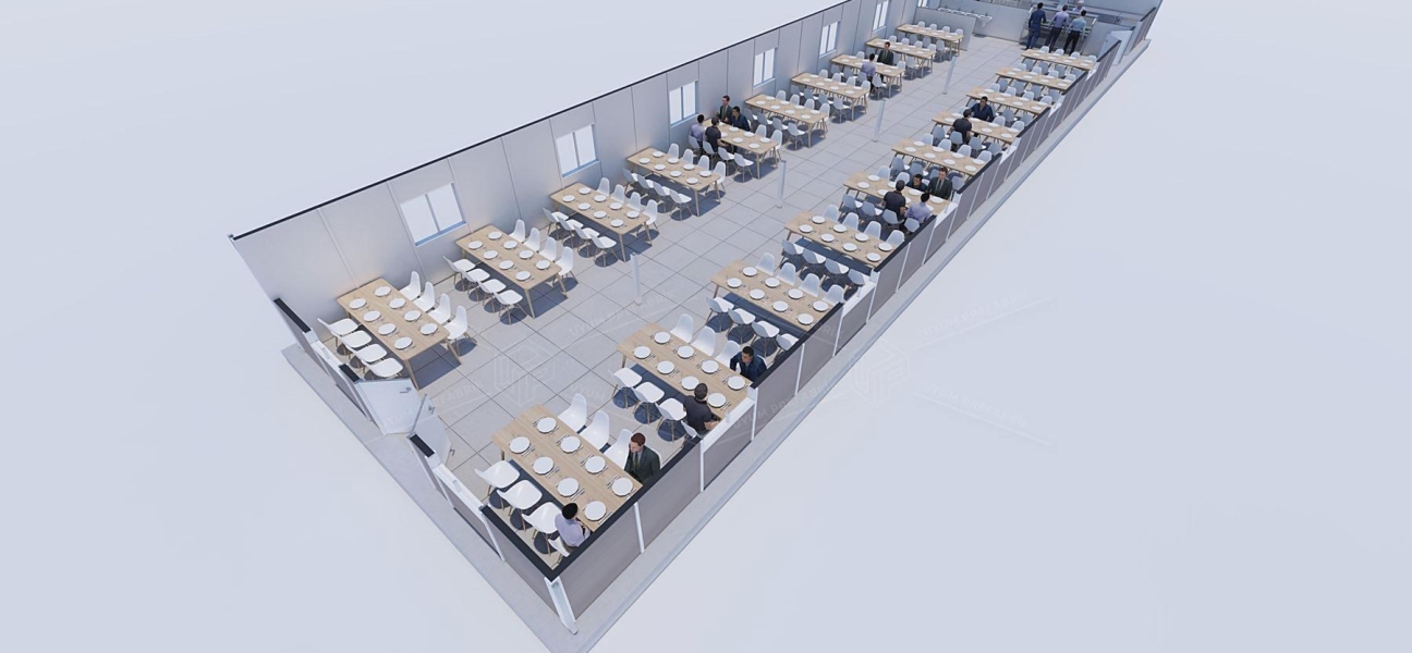 243m² Prefabricated Dining Hall Building