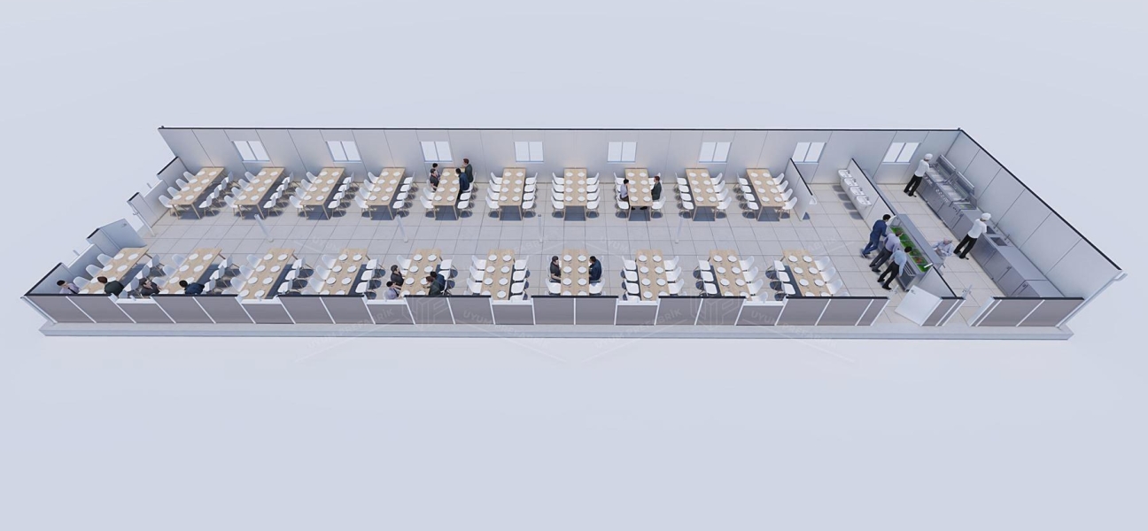 243m² Prefabricated Dining Hall Building