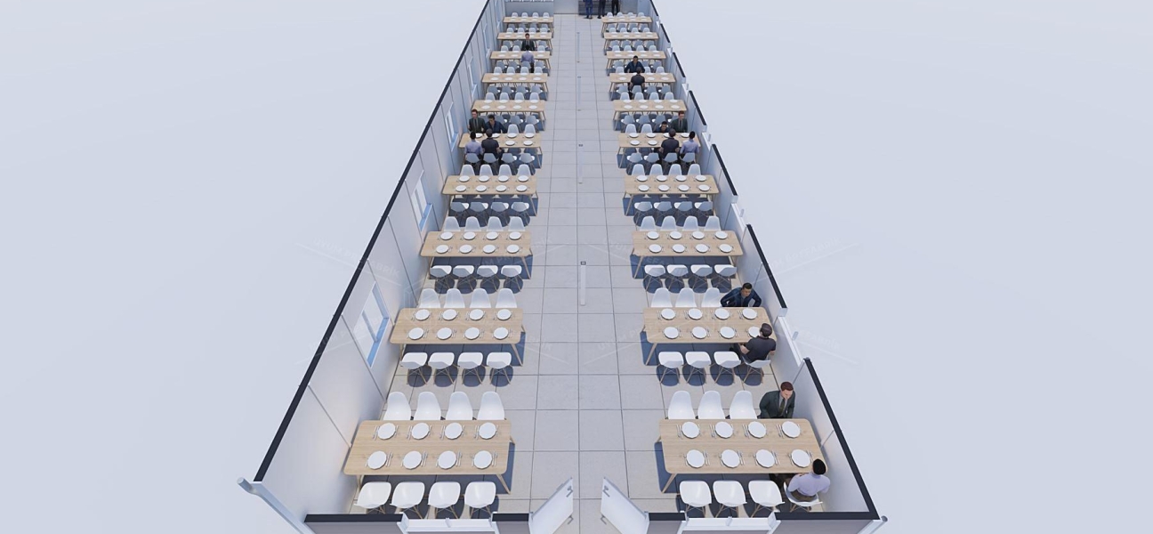 243m² Prefabricated Dining Hall Building