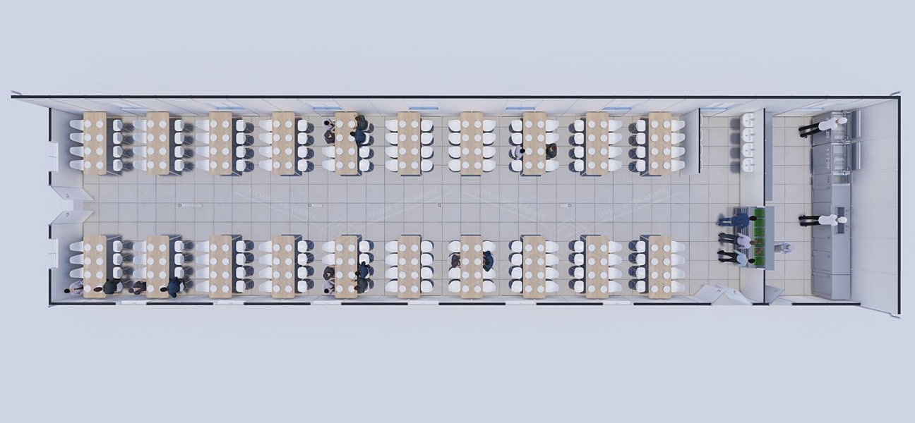 243m² Prefabricated Dining Hall Building