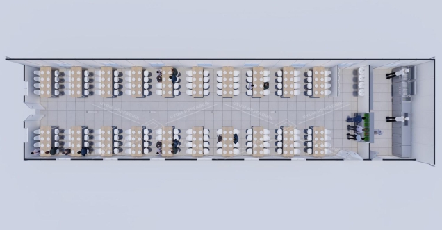 243m² Prefabricated Dining Hall Building