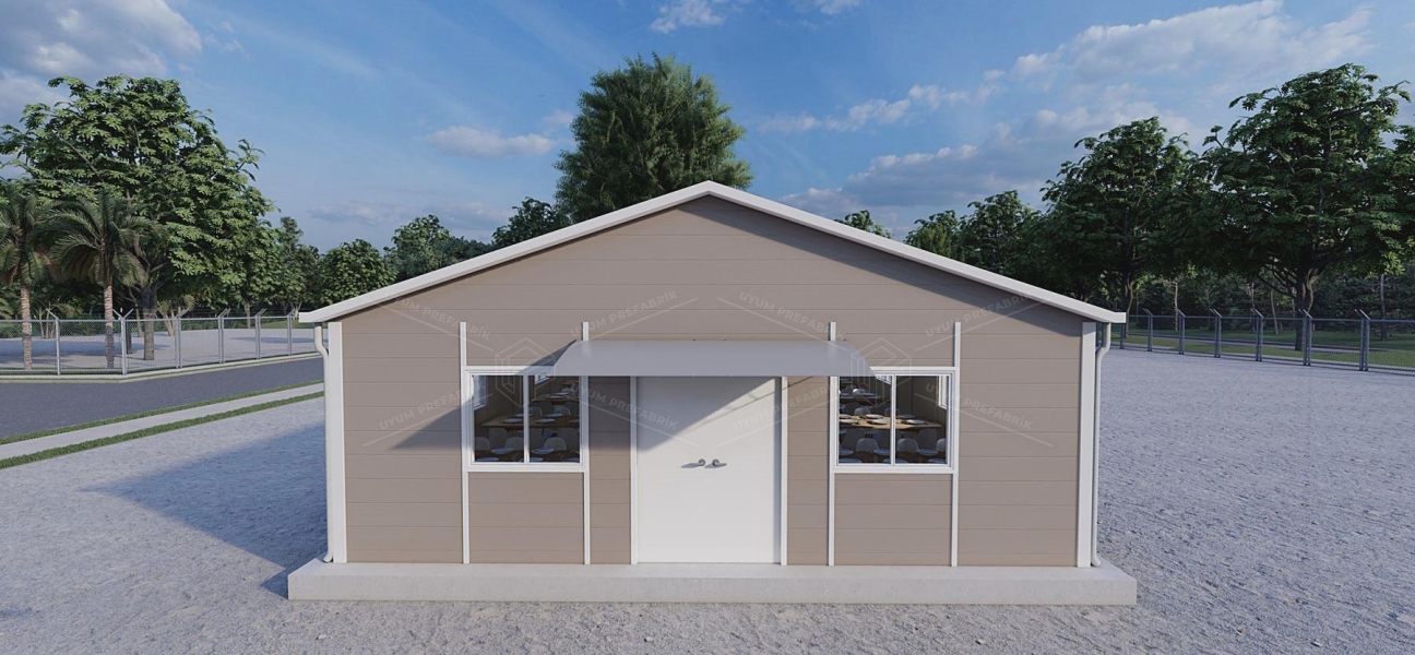 243m² Prefabrik Yemekhane Binası