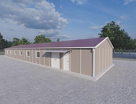 243m² Prefabrik Yemekhane Binası