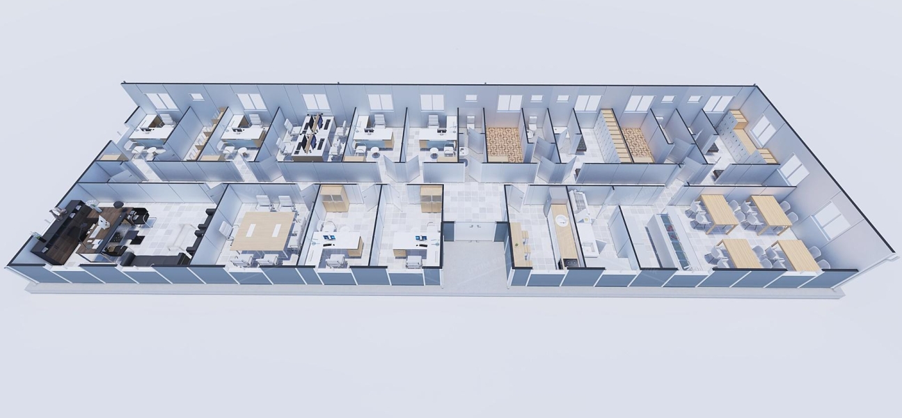 266m² Prefabrik Ofis Binası