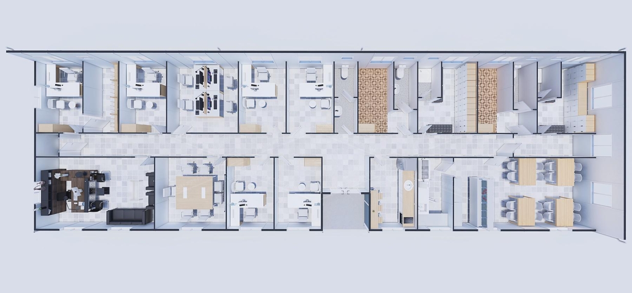 266m² Prefabrik Ofis Binası