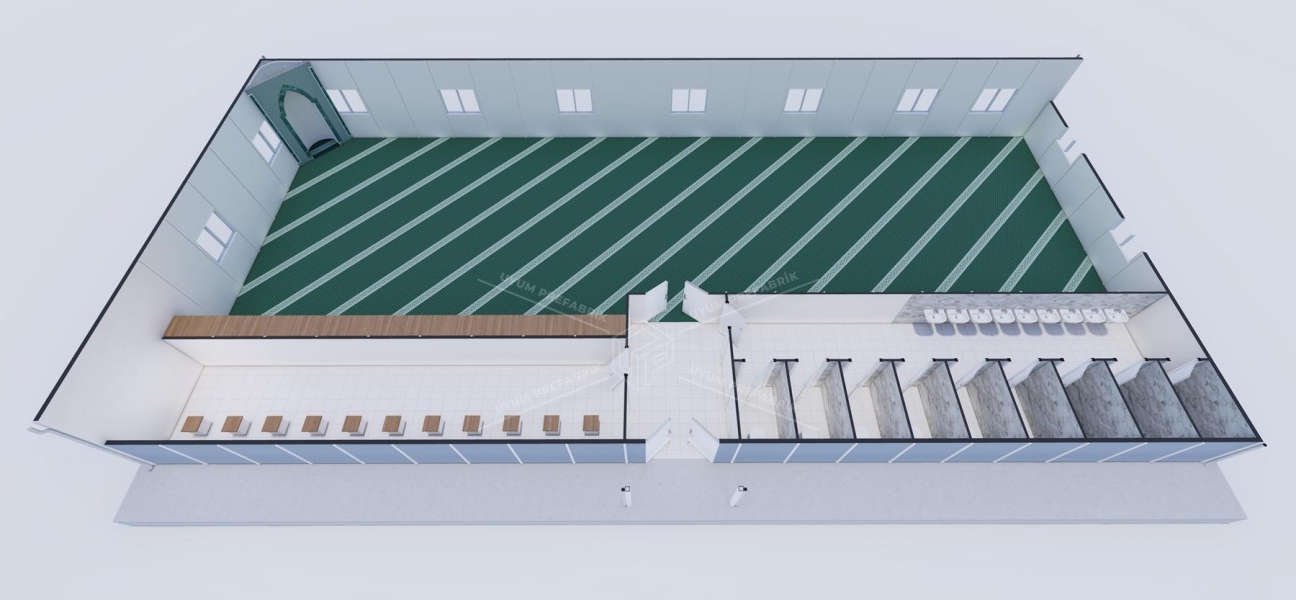 290m² Single-Storey Prefabricated Mosque Building