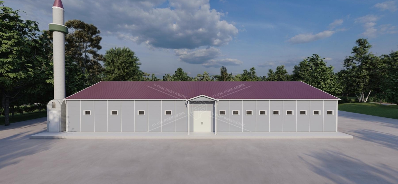 290m² Tek Katlı Prefabrik Mescit Binası 