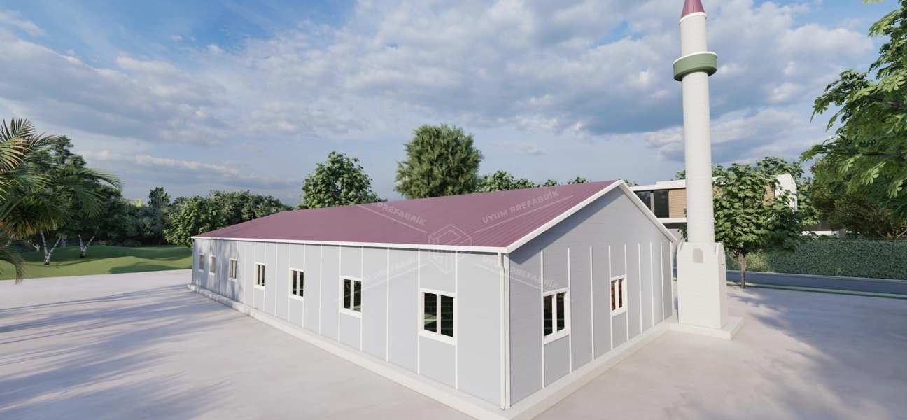 290m² Tek Katlı Prefabrik Mescit Binası 